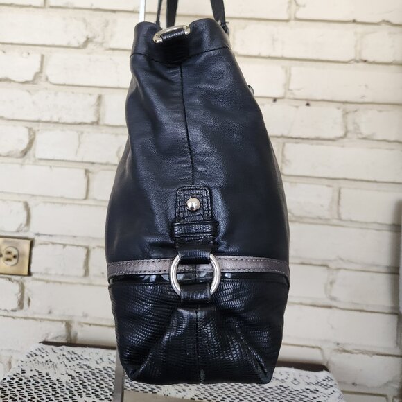 Euc Coach Ashely Black Siaffiano Leather Handbag Purse - Picture 4 of 14